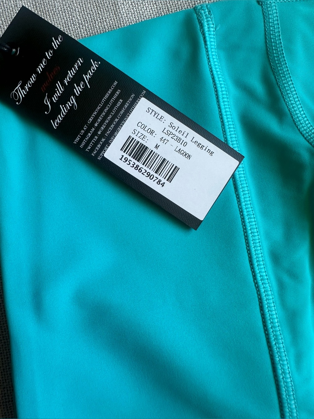 Greyson Soleil Lagoon Pocket Leggings New - Picture 12 of 16